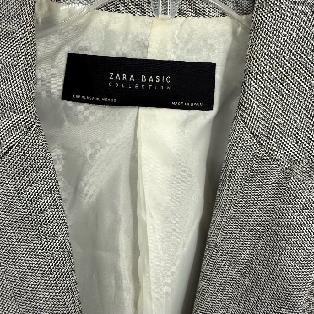 Zara Basic Collection Black White One-Button Blaz… - image 6